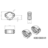 1 pollice anelli per ottiche [25,4mm] | base Picatinny QD Ergo lunga 