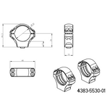 30mm anelli per ottiche | base picatinny monopezzo con leve 