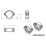 30mm anelli per ottiche | base picatinny monopezzo con leve 