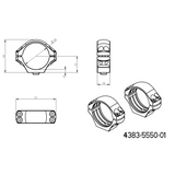 34mm anelli per ottiche | base corta Picatinny QD 