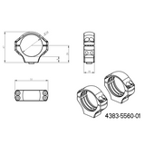 34mm anelli per ottiche | base monopezzo picatinny con leve QD 