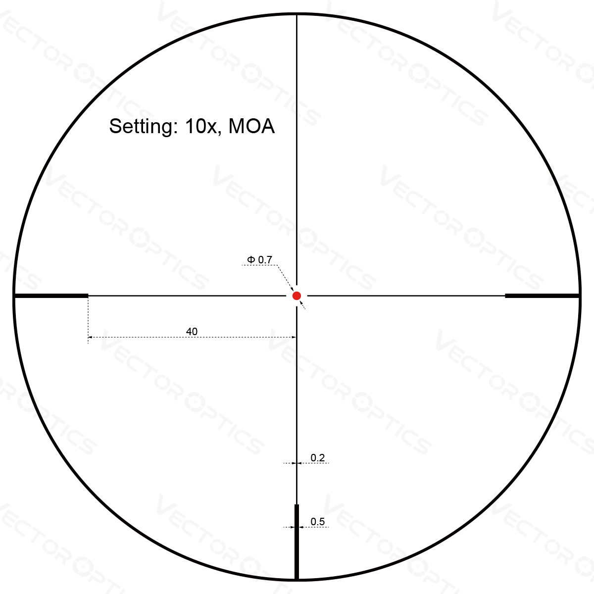 Vector Optics Forester 2-10x40SFP cannocchiale ottica 