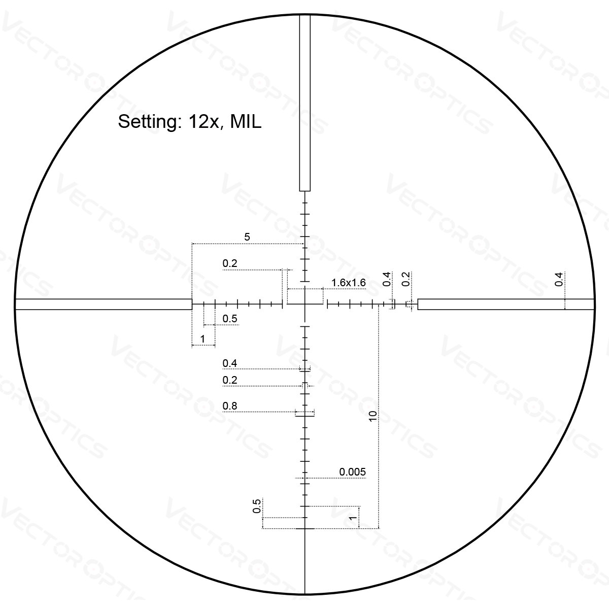 Vector Optics Veyron 3-12x44 SFP compatto cannocchiale ottica 