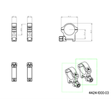 Base Picatinny 30mm anelli per ottiche | con dado a vite 