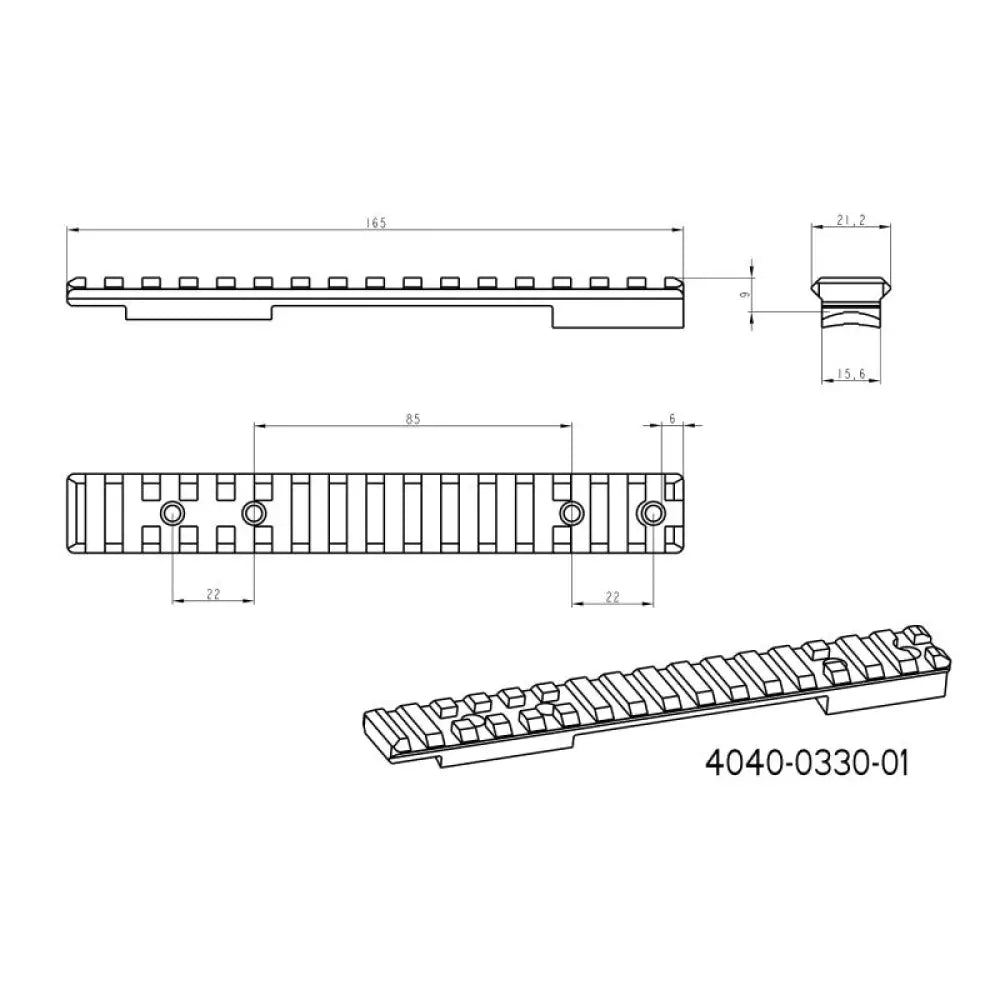 Winchester mod. XPR short picatinny rail